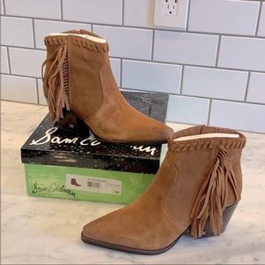 *Sold* SAM EDELMAN Willice Suede Leather Fringe Bootie NIB 7